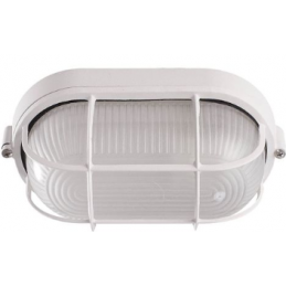 APLIQUE ESTANCO OVAL REJILLA 60W BL