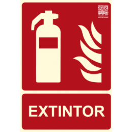 CARTEL SEÑAL EXTINTOR FOTOLUM A4-B