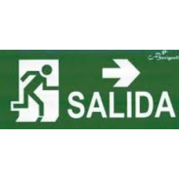 CARTEL SALIDA  FLECHA DER