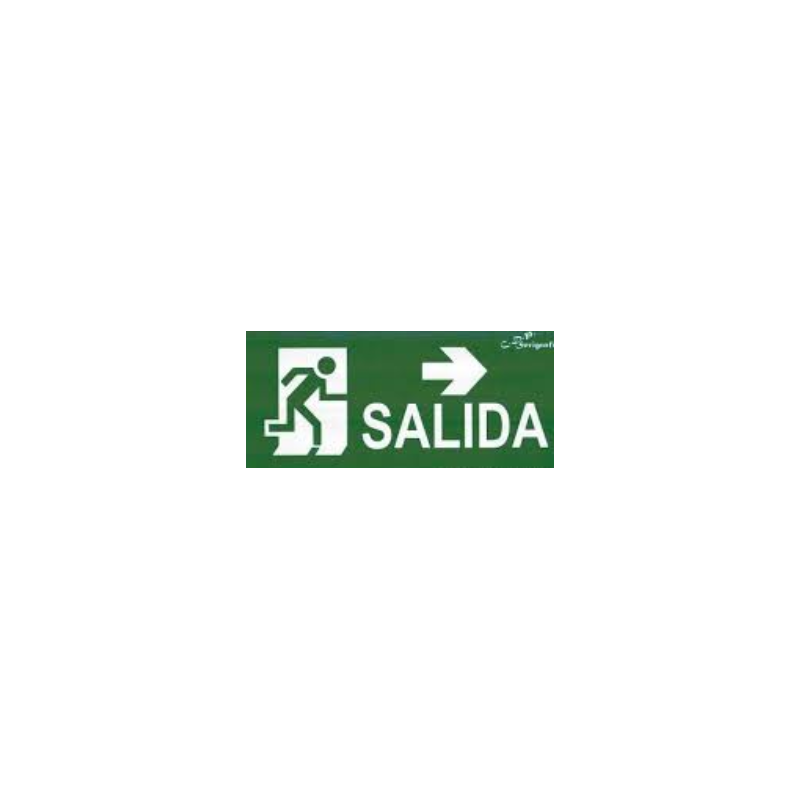 CARTEL SALIDA FLECHA DER CARTEL SALIDA FLECHA DER