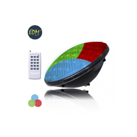 LAMPARA LED PISCINA PAR 546 12V 9W RGB CON MANDO A DISTACIA