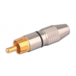 MACHO COAXIAL RCA METALICO, NEGRO