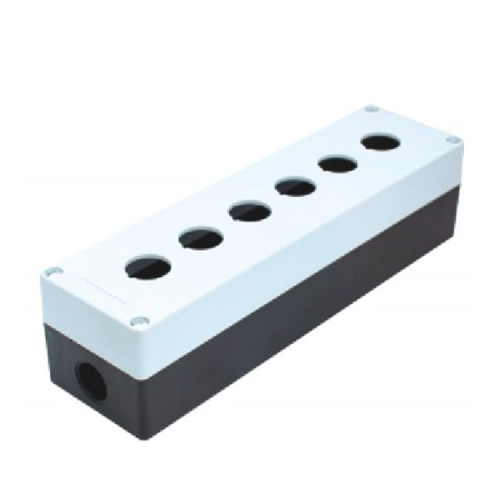 CAJA DE PULSADORES SIN ETIQUETA IP65 AMARILLO 6 ELE