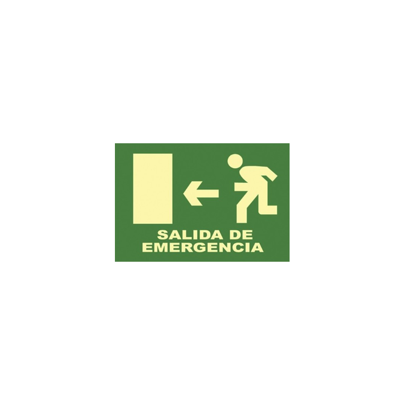 CARTEL SALIDA DE EMRGENCIA FLECHAD IZ CARTEL SALIDA DE EMRGENCIA FLECHAD IZ