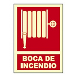 CARTEL SEÑAL DE BOCA DE INCENDIO FOTOLUMI A4-B