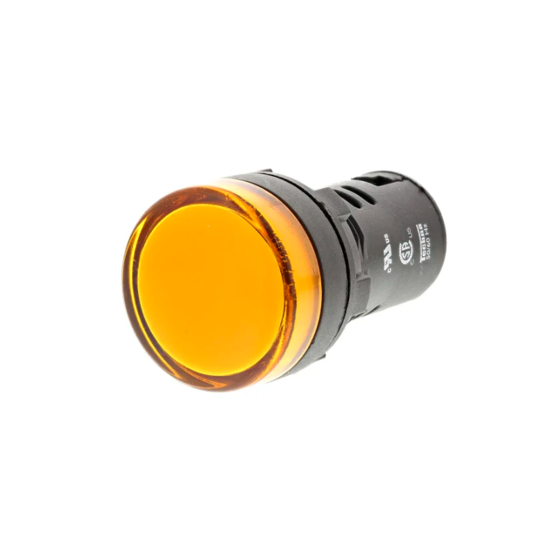 INDICADOR LUMINOSO LED AMARILLO PLASTICO 22MM 31-AC220V