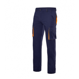 PANTALON STRETCH BICOLOR FORRADO