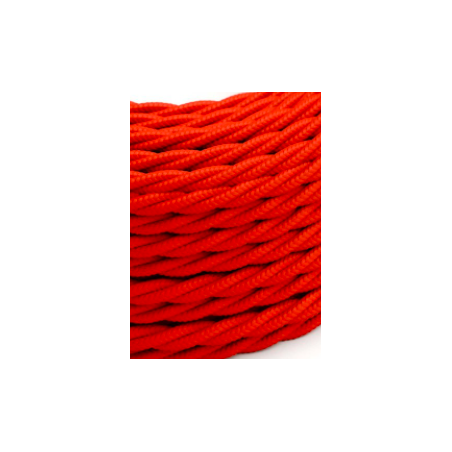 CABLE TEXTIL TRENZADO 2*0.75 ROJO