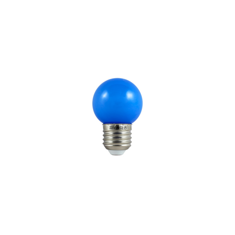 BOMBILLA LED G45 E27 2W AZUL