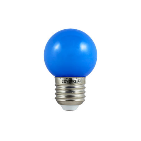 BOMBILLA LED G45 E27 2W AZUL