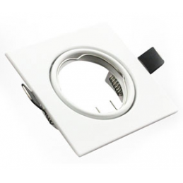 EMBELLECEDOR PARA GU10 CUADRADO BLANCO