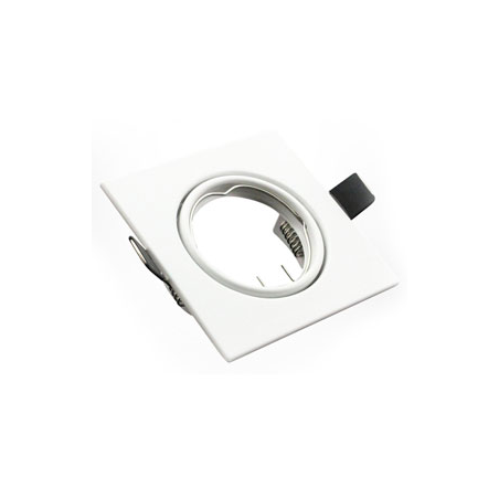 EMBELLECEDOR PARA GU10 CUADRADO BLANCO