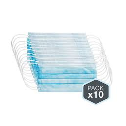 PACK 10 MASCARILLAS HIGIENICAS 3 CAPAS