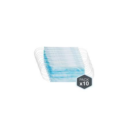 PACK 10 MASCARILLAS HIGIENICAS 3 CAPAS