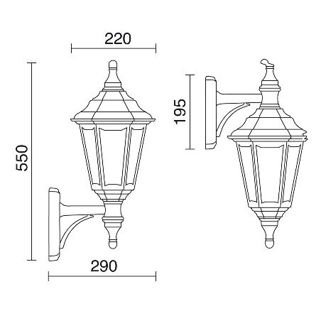 APLIQUE CLI-CLAC 6 IP44 E27 60W NG.