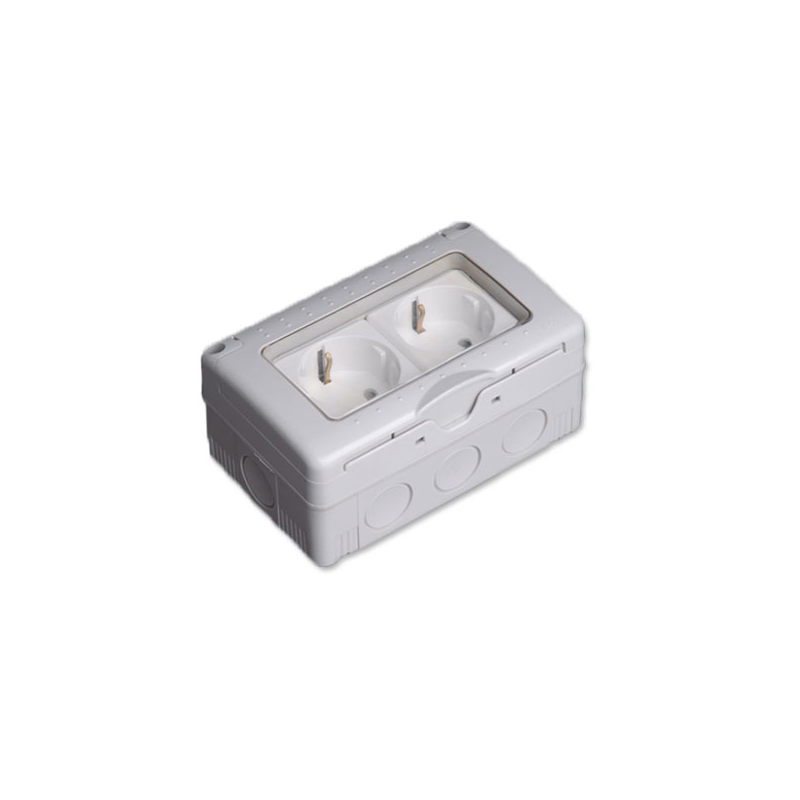 BASE DOBLE LUZ SCHUKO ESTANCA SERIE 34