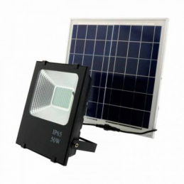PROYECTOR LED SOLAR 30W 6000L C/PLACA SOLAR EXT.