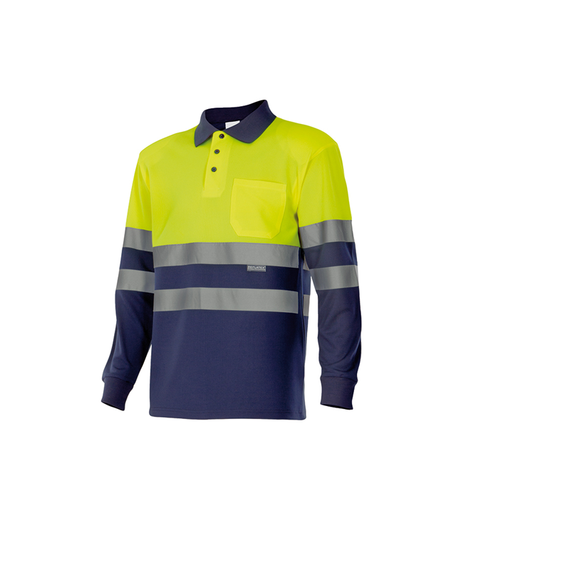 POLO BICOLOR AV DE MANGA LARGA