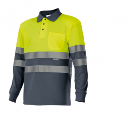 POLO BICOLOR AV DE MANGA LARGA