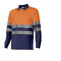 POLO BICOLOR AV DE MANGA LARGA