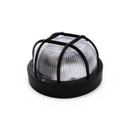 APLIQUE REDONDO PLASTICO, E27 60W 230V NEGRO