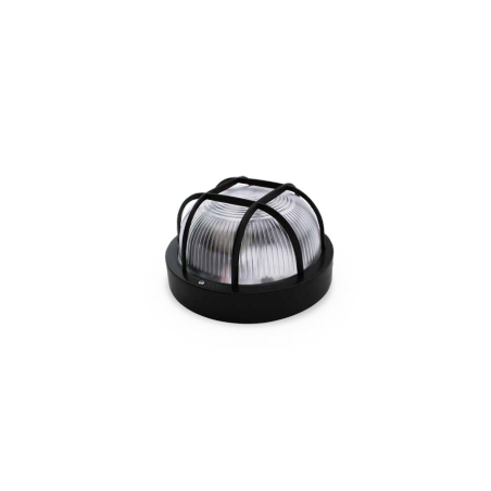 APLIQUE REDONDO PLASTICO, E27 60W 230V NEGRO