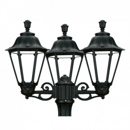 CABEZA 3L. INDURA MEDIUM 6 IP55 3XE27 MAX. 42W NEGRO