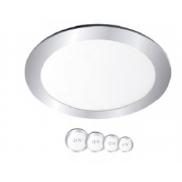 SLIM PANEL RDO SMD 12W 6000K SATIN