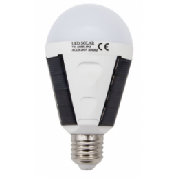 BOMBILLA SOLAR 7W 6500K BLANCA 13X7D 4