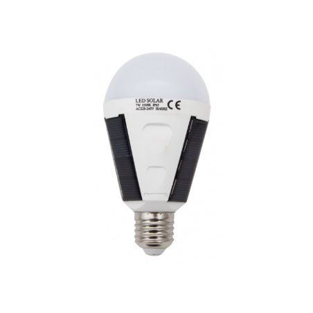 BOMBILLA SOLAR 7W 6500K BLANCA 13X7D 4