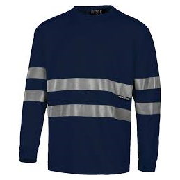 CAMISETA CUELLO  CAJA MANGAQ LARGA CINTAS REFRLECT