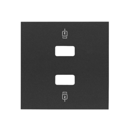 TAPA DOBLE CARG USB TIPO A SALIDA 20º PT