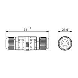 CONECTOR LINEAL IP 68 3 POLOS IP68
