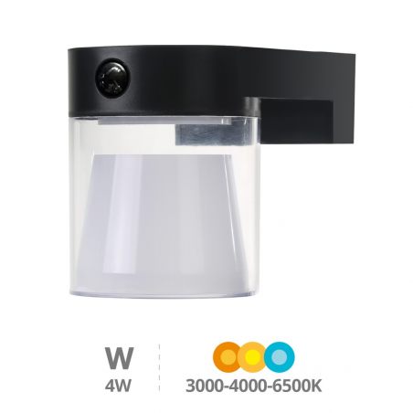 APLIQUE SOLAR LED SERIE LACONI REDONDO CON SENSOR DE MOVIMIENTO Y CREPUSCULAR 4W 3000-4000-6500K