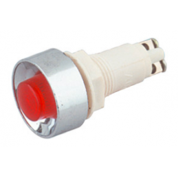 PILOTO DE NEON 230V.FIJACION PANEL.ROJO