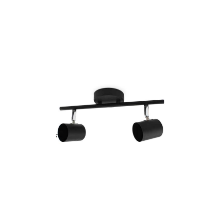 FOCO TECHO DOBLE LINEAL GU10 NEGRO