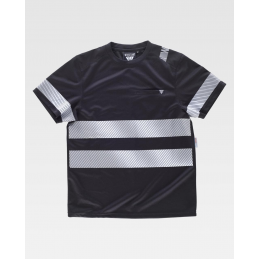 CAMISETA MANGA CORTA CINTAS REFLECTANTES DISCONTINUA