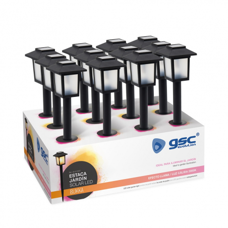 ESTACA JARDIN SOLAR LED BUKKA 2000K IP44