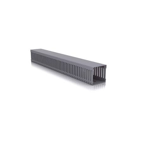 CANAL 77 RANURADA 42*30 GRIS X MTEROS