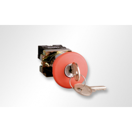 PULSADOR METALICA  PARO EMERGENCIA LLAVE 3SA8-BS142 NC
